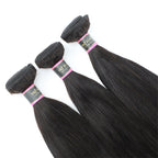Straight Hair Virgin Human Hair 3 Bundles With 4x4 Lace Closure