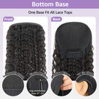 HairHive Straight Wavy Curly Bottom Base For Block Wig