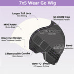 HairHive Auburn Brown #33 Color Middle/Side C Part Body Wave Wig 7x5 Wear Go Glueless Wig Human Hair Wigs Beginner Friendly
