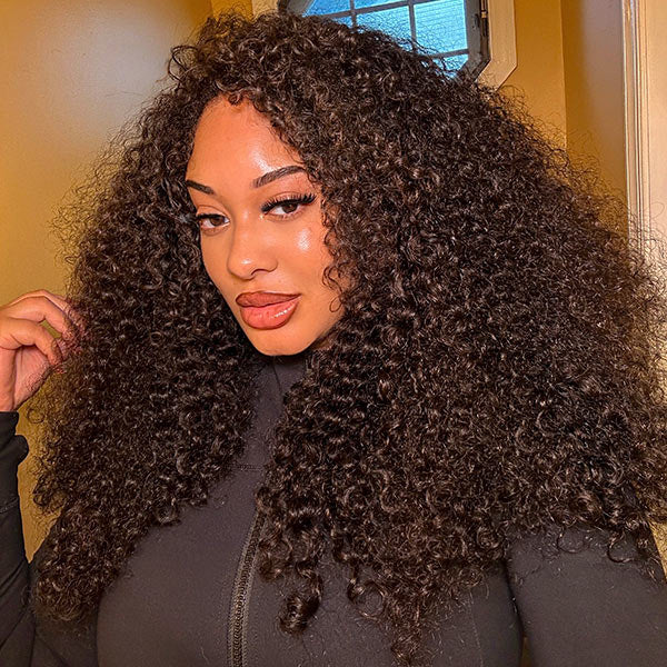 3 In 1 Half Wig | Glueless Invisible Water Wave Wear Go Half Wig Flip Over Human Hair Wig