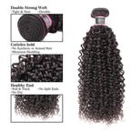 Kinky Curly Virgin Human Hair 3 Bundles With 4x4 Lace Closure