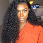 Deep Wave Human Hair 4 Bundles with 4*4 Lace Clsoure Natural Black