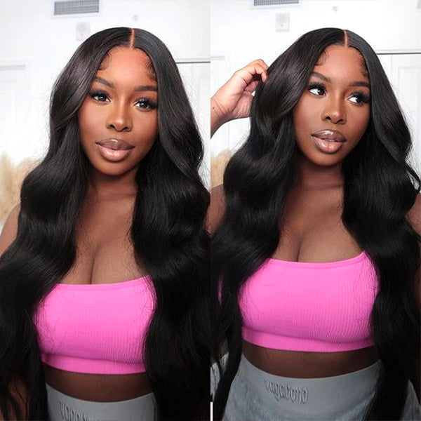 HairHive Body Wave Skin Melt HD Lace Wigs 13x4 HD Lace Front Wig Preplucked with Natural Hairline