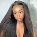 BOGO Kinky Straight Glueless Wear Go Wig Pre-cut 7x5 HD Lace Closure Wig