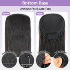 HairHive Straight Wavy Curly Bottom Base For Block Wig