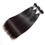 Straight Hair Virgin Human Hair 3 Bundles With 4x4 Lace Closure