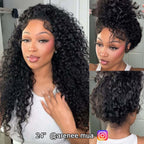 HairHive Water Wave Invisi-Drawstring Flexible Fit 360 Lace Frontal Glueless Wig With Bleached Knots