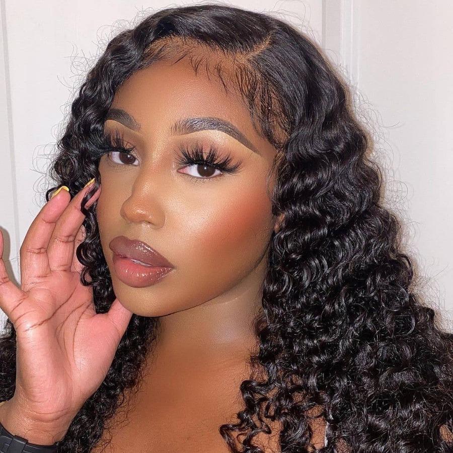 Deep Wave 13x4 Lace Frontal Human Virgin Hair -HairHive