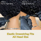 Sunber 180% Density Kinky Curly V Part With Elastic Drawstring No Lace No Glue Affordable Wig
