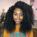 Deep Wave Soft Seamless Crochet Hair Natural Black Human Hair Extension