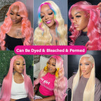 613 Blonde Body Wave Human Hair Lace Front Wigs 13x4 Invisible Lace Wigs