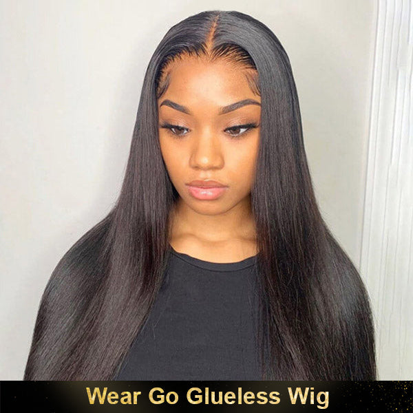 HairHive Wear Go Wigs Undetectable 13x6 HD Lace Front Wigs With Elastic Drawstring Glueless Human Hair Wigs Natural Look Beginner Friendly For Women