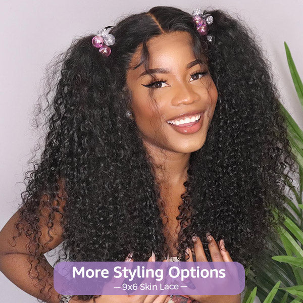 HairHive Block Wig Water Wave Bleached Knots Wig With Optional Replaceable Zip Lace Tops
