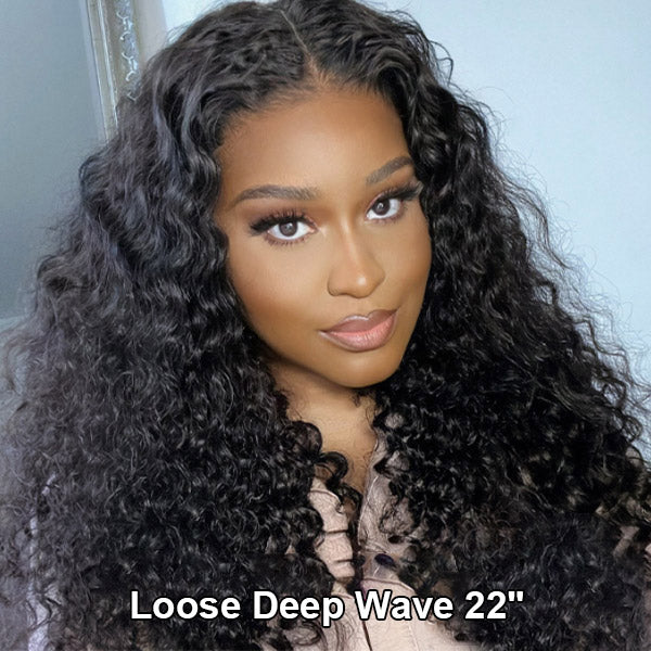 HairHive 100% Glueless Wear Go Wig Pre-cut Lace Undetectable 7x5 HD Lace Wigs Preplucked with Natural Hairline Bleached Knots Human Hair Wigs
