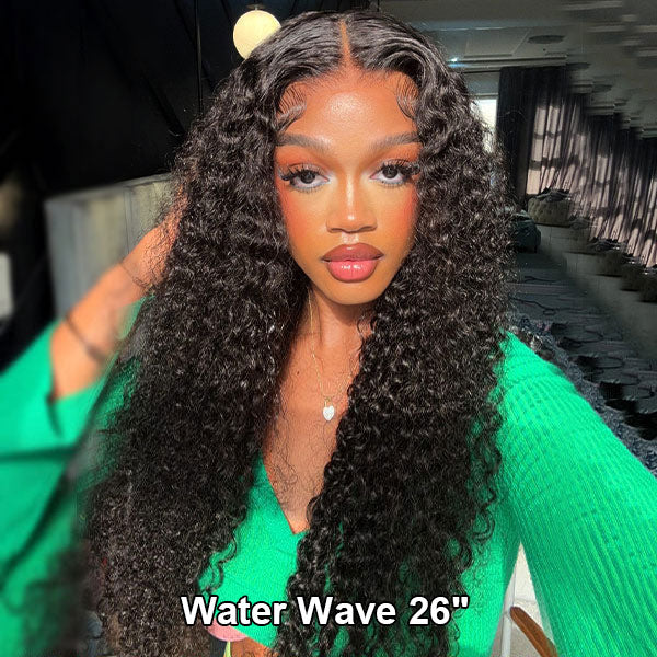 HairHive 100% Glueless Wear Go Wig Pre-cut Lace Undetectable 7x5 HD Lace Wigs Preplucked with Natural Hairline Bleached Knots Human Hair Wigs