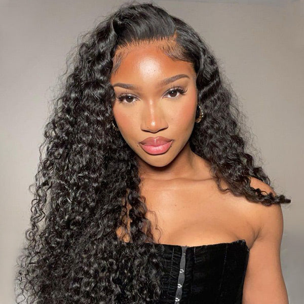 HairHive Kinky Curly Pre Bleached Pre Cut Wear Go Glueless Wig Tiny Knots
