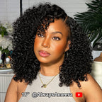 Subscribers-Only M-Cap Pre-Cut 9x6 HD Lace Kinky Curly Wear Go Wig Bleached Tiny Knots 100% Glueless Wig