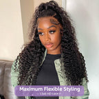 HairHive Block Wig Water Wave Bleached Knots Wig With Optional Replaceable Zip Lace Tops