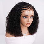 HairHive M-Cap Afro Curly Glueless Wig Pre Braided Snug Fit Bleached Knots Pre-cut 9x6 Lace Wear Go Wig With Elastic Drawstring