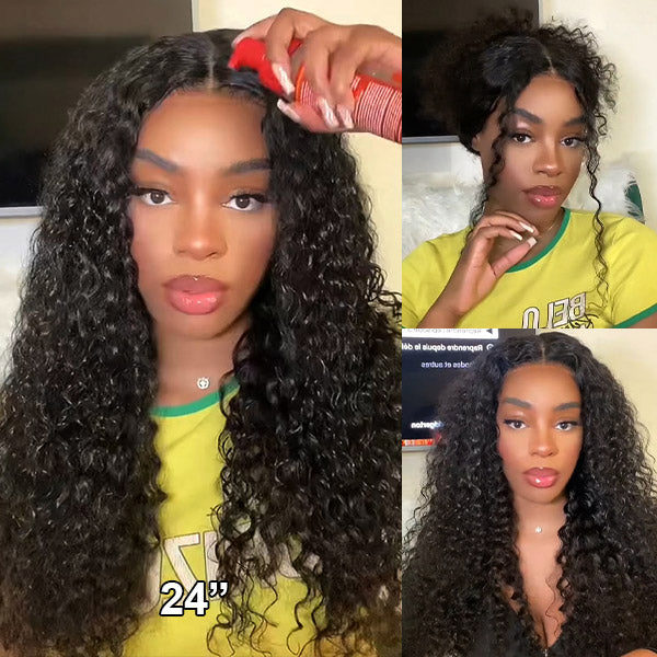 HairHive Water Wave Wear Go Wigs 7x5 HD Lace Real Glueless Lace Closure Wigs