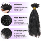 Unprocessed Afro Curly Bulk Human Hair Knotless Human Braiding Hair No Weft 1/3/5 Packs