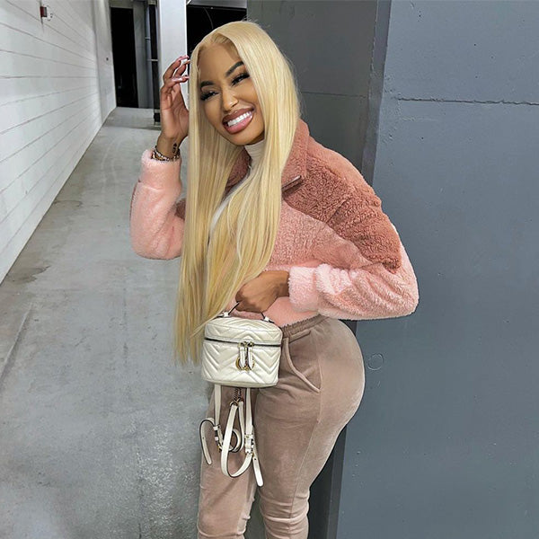 24h Shipping | Straight Hair 613 Blonde Wear Go Glueless Wig Pre-Cut 7x5 Lace Wig