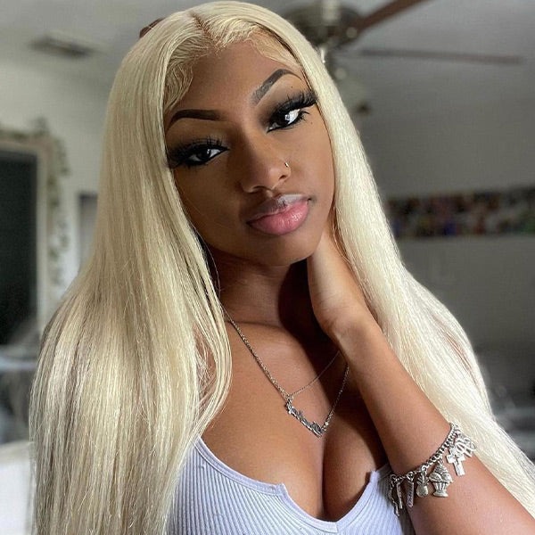 24h Shipping | Straight Hair 613 Blonde Wear Go Glueless Wig Pre-Cut 7x5 Lace Wig