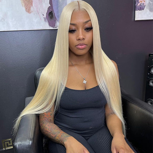 24h Shipping | Straight Hair 613 Blonde Wear Go Glueless Wig Pre-Cut 7x5 Lace Wig