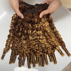 Burmese Curly Highlight 4/27 Color Unprocessed Virgin Human Hair Bundles 1/3/4 Pcs