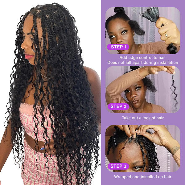 Unprocessed Afro Curly Bulk Human Hair Knotless Human Braiding Hair No Weft 1/3/5 Packs