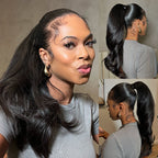 HairHive Body Wave Invisi Drawstring 360 Glueless Wig Flexible Fit Bleached Knots Wig Pre-Cut Lace