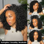 HairHive M-Cap Kinky Curly Wear Go Wigs Bleached Knots Pre Cut 9x6 HD Lace Glueless Human Hair Wigs For Women