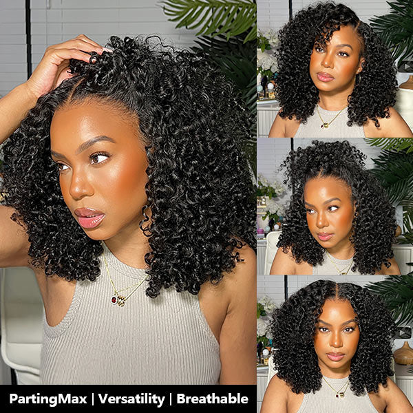 HairHive M-Cap Kinky Curly Wear Go Wigs Bleached Knots Pre Cut 9x6 HD Lace Glueless Human Hair Wigs For Women