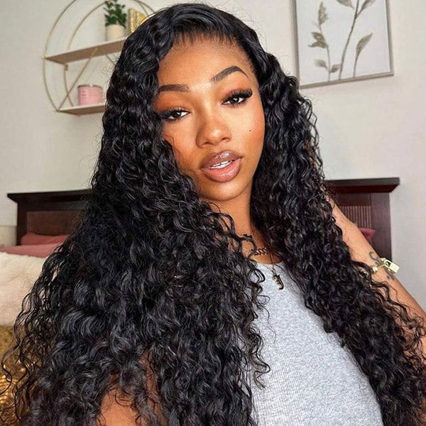 Deep Wave Human Hair HD Lace Front Wigs Natural Look Brazilian Deep Curly 13x4 13x6 Virgin Hair Frontal Wig
