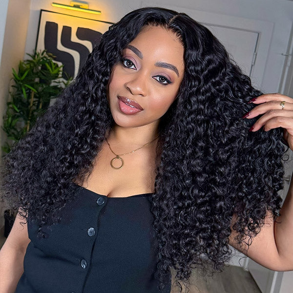 Deep Wave Human Hair HD Lace Front Wigs Natural Look Brazilian Deep Curly 13x4 13x6 Virgin Hair Frontal Wig