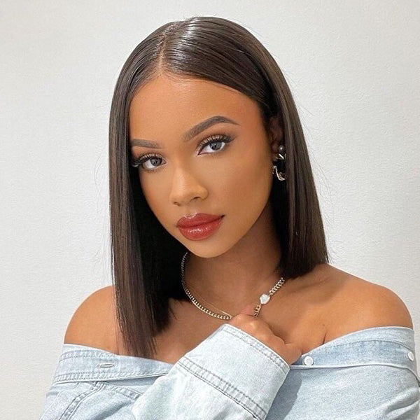 CLEARANCE | Straight Hair Bob Pre-cut 9x6 Lace Front Wear Go Glueless Wig