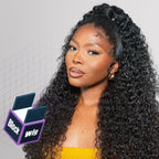 HairHive Block Wig Kinky Curly Bleached Knots Wig With Optional Replaceable Zip Lace Tops
