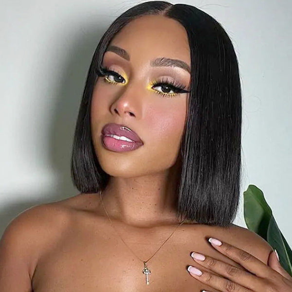 CLEARANCE | Straight Hair Bob Pre-cut 9x6 Lace Front Wear Go Glueless Wig