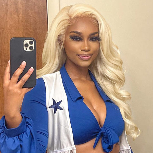 CLEARANCE | 4x4 Lace Closure 613 Blonde Body Wave Human Hair Wig