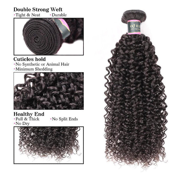 Kinky Curly Unprocessed Virgin Human Hair Bundles 1/3/4 Pcs