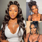 HairHive Body Wave Invisi Drawstring 360 Glueless Wig Flexible Fit Bleached Knots Wig Pre-Cut Lace