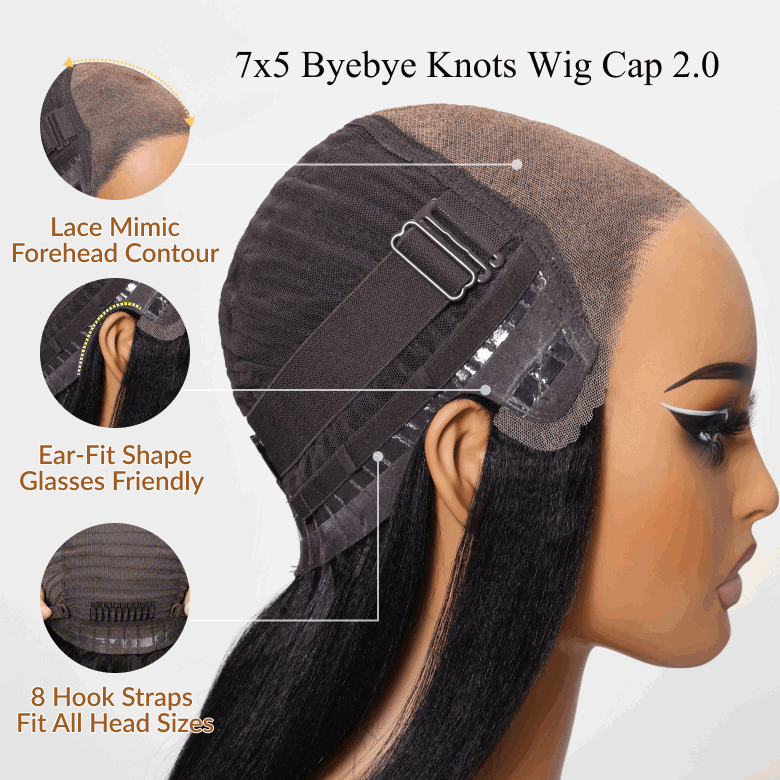 Sunber 7x5 Glueless Lace Black to Chestnut Brown Ombre Loose Wave Wig With Bleached Knots