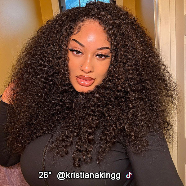 3 In 1 Half Wig | Glueless Invisible Water Wave Wear Go Half Wig Flip Over Human Hair Wig
