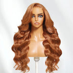 Sunber 13x4 Pre Everything Copper Brown Side-Parted Face-Framing Curls Lace Frontal Wig With Invisi Drawstring Flash Sale