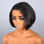 HairHive Straight Blow Out Hair Cut Bob Wig Pre-Cut HD Lace Wear Go Glueless Wig