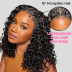 HairHive Wear Go Wigs Water Wave Hair Pre Cut 7x5 HD Lace Closure Short Bob Glueless Wig
