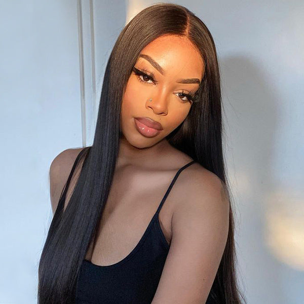 BOGO Straight Pre-cut  7x5 9x6 HD Lace Wear Go Wig Pre-plucked Natural Hairline
