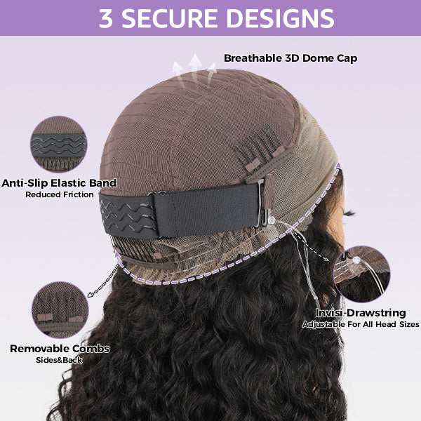 HairHive Loose Deep Invisi-Drawstring 360 Lace Glueless Wig Bleached Knots Human Hair Wig