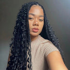 Unprocessed Deep Wave Bulk Human Hair Natural Color No Weft Boho Hair For Braiding 1/3/5 Packs