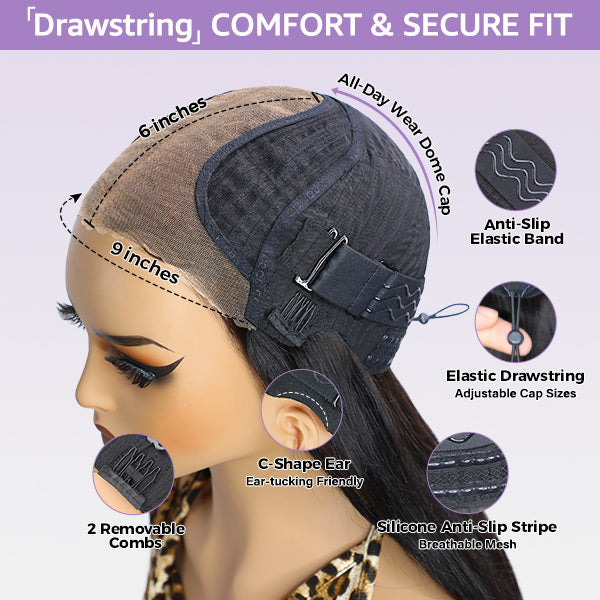 HairHive Silk Straight Pre-Cut 9x6 T Part Lace Wear Go Wig Deep Part Lace Wig With Frontal Effect